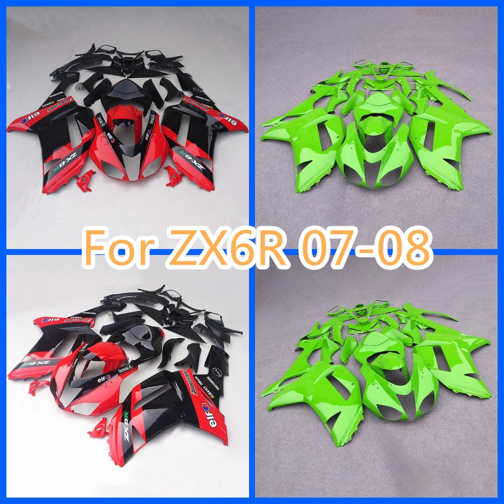 

Fit for KAWASAKI 2007 2008 ZX6R 07 08 New ABS Plastic Motorcycle Fairing Kit Sportbike Body Rebuild Street Sport Bodywork Parts