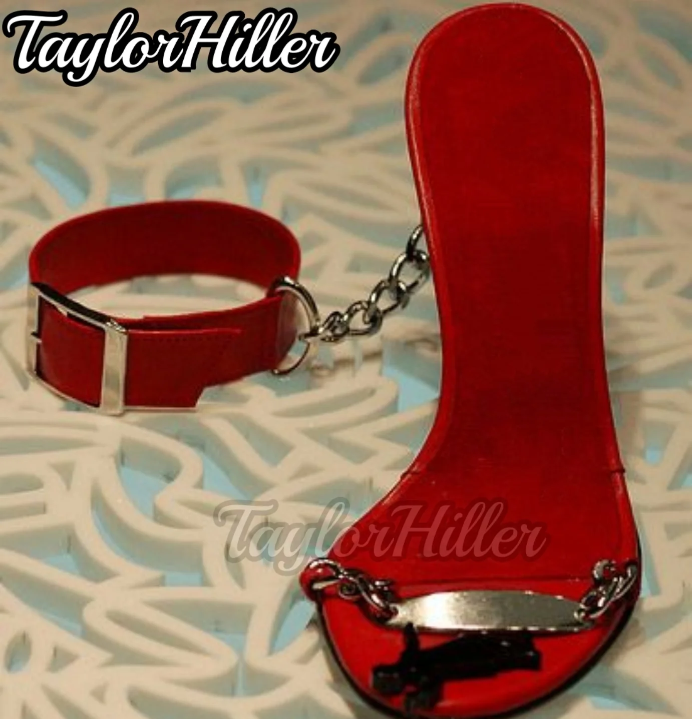 

Metal Chain Heeled Sandals Red Sexy High Heels Women Luxury Designer Shoes Buckle Strap Circle Sandalias De Mujer 2025 Summer