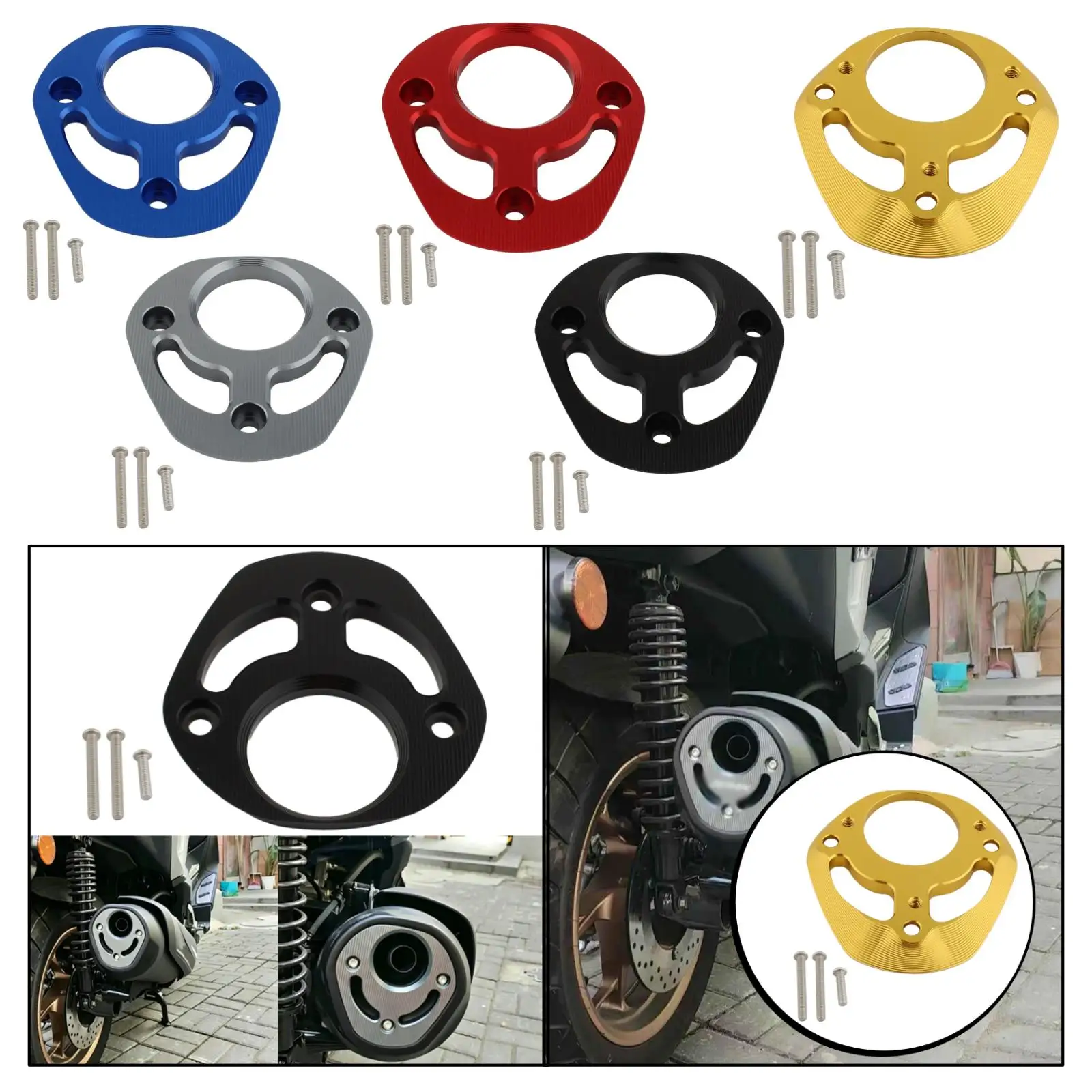 Motorcycle Exhaust Pipe Decorative Cover Guard Equipment Anti Scalding Outdoor Aluminum Alloy Wrap Cover for Xmax300