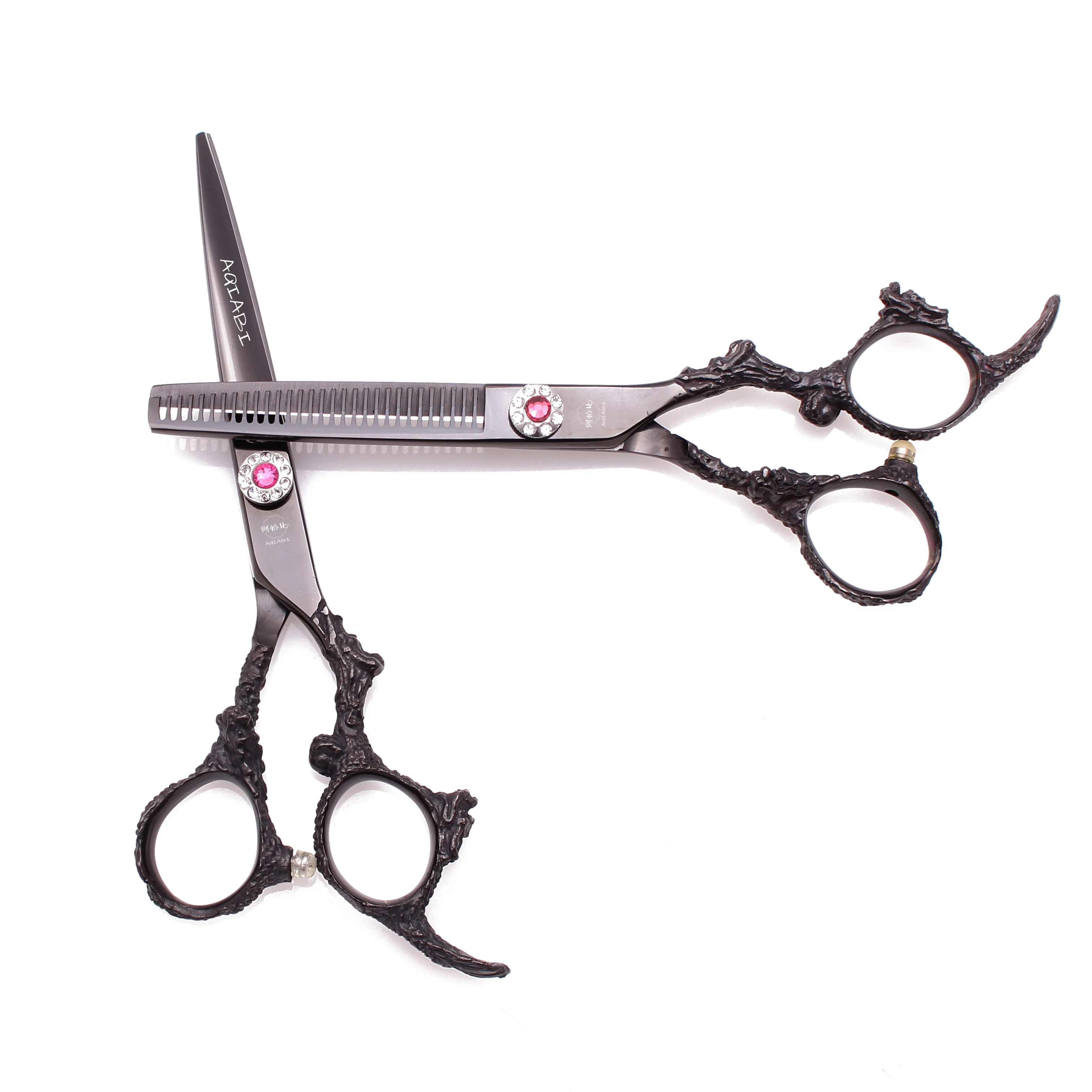 6.0 ''profession elle Haars chere 440c Japan Stahls chere Schere Friseur Ausdünnung Salon Friseur & Home Drops hipping a9005 – Detail 6