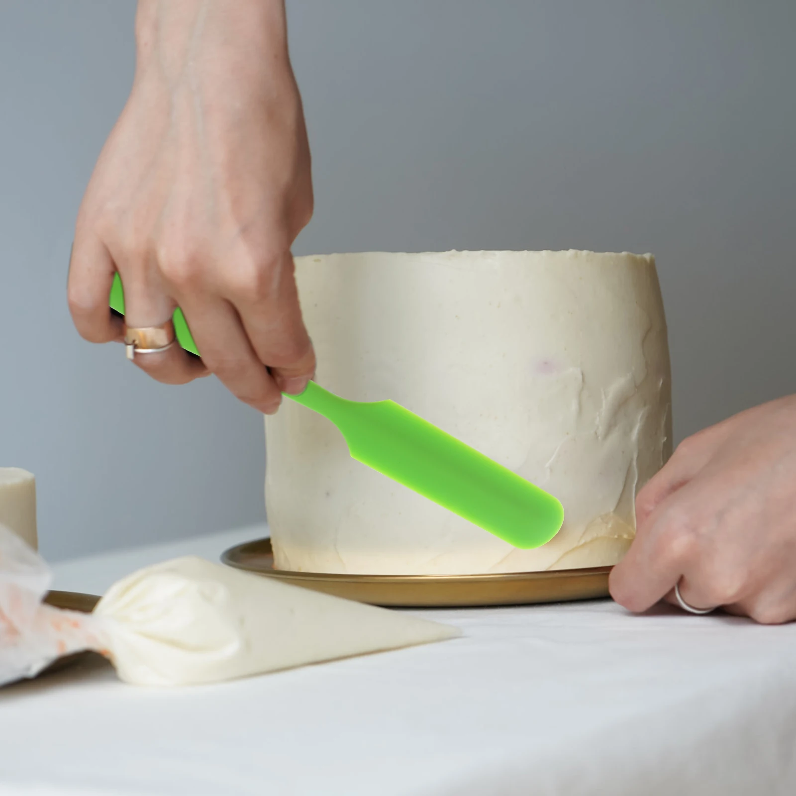 

6 Pcs Silicone Spatula Cake Decorating Baking Tools Cream Scraper Icing Spreader Multifunction Eco Friendly Easy Clean Kitchen