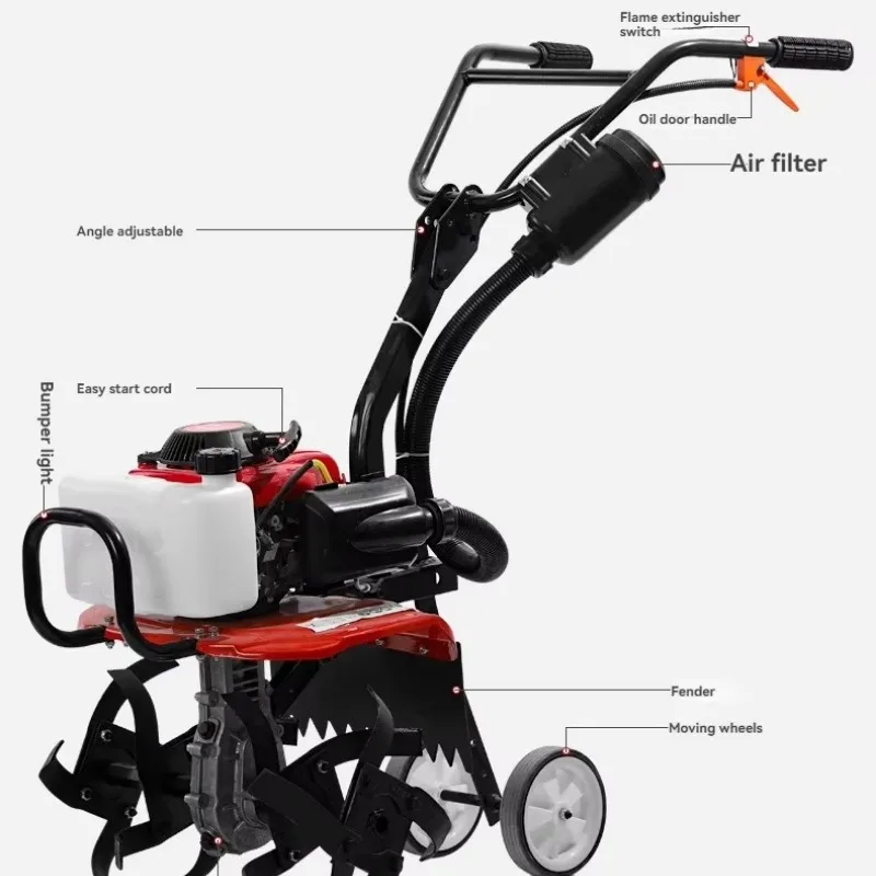 New Micro-tiller Small Energy-saving and Fuel-saving Four-stroke Soil Lifting Rotary Tiller