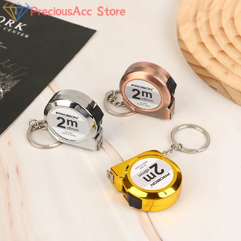 Mini Small Portable Tape Measure Portable Key Chain 2 M Ruler Household Steel Tape Measure