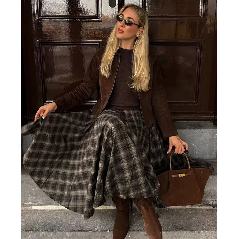 Summer New Women Skirts Fashion British Youth Plaid Skirts Street Comfort Joker Students Travel Holiday Female Skirt