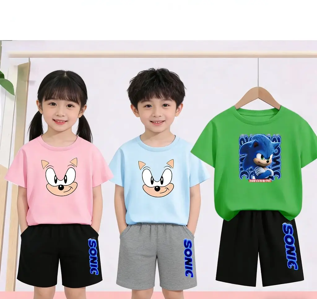 

Детская модная футболка с аниме-принтом Smart Justice Brave Animal для мальчиков и девочек, для малышей 3-12 лет, топ + шорты, повседневный спортивный очаровательный комплект