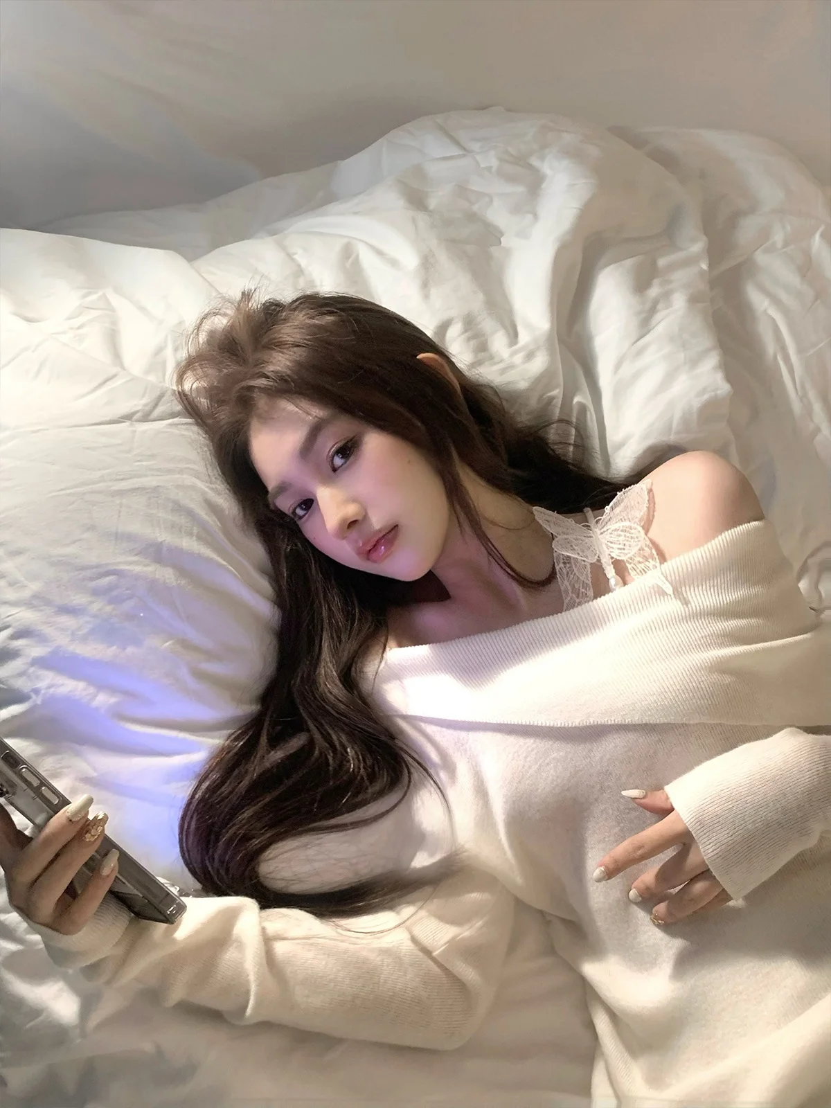 

Модный женский вязаный шерстяной топ Chien Sexy с одним открытым плечом и длинным рукавом, облегающий крой, дизайн Pure Desire