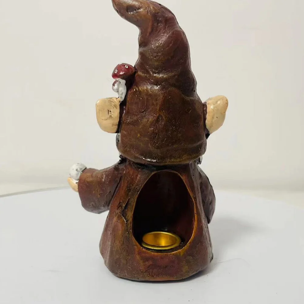 

Cute Gnome Shaped Resin Incense Burner Holder For Stick Cone Desktop Decoration Home Office Christmas Gift Xmas Adorable