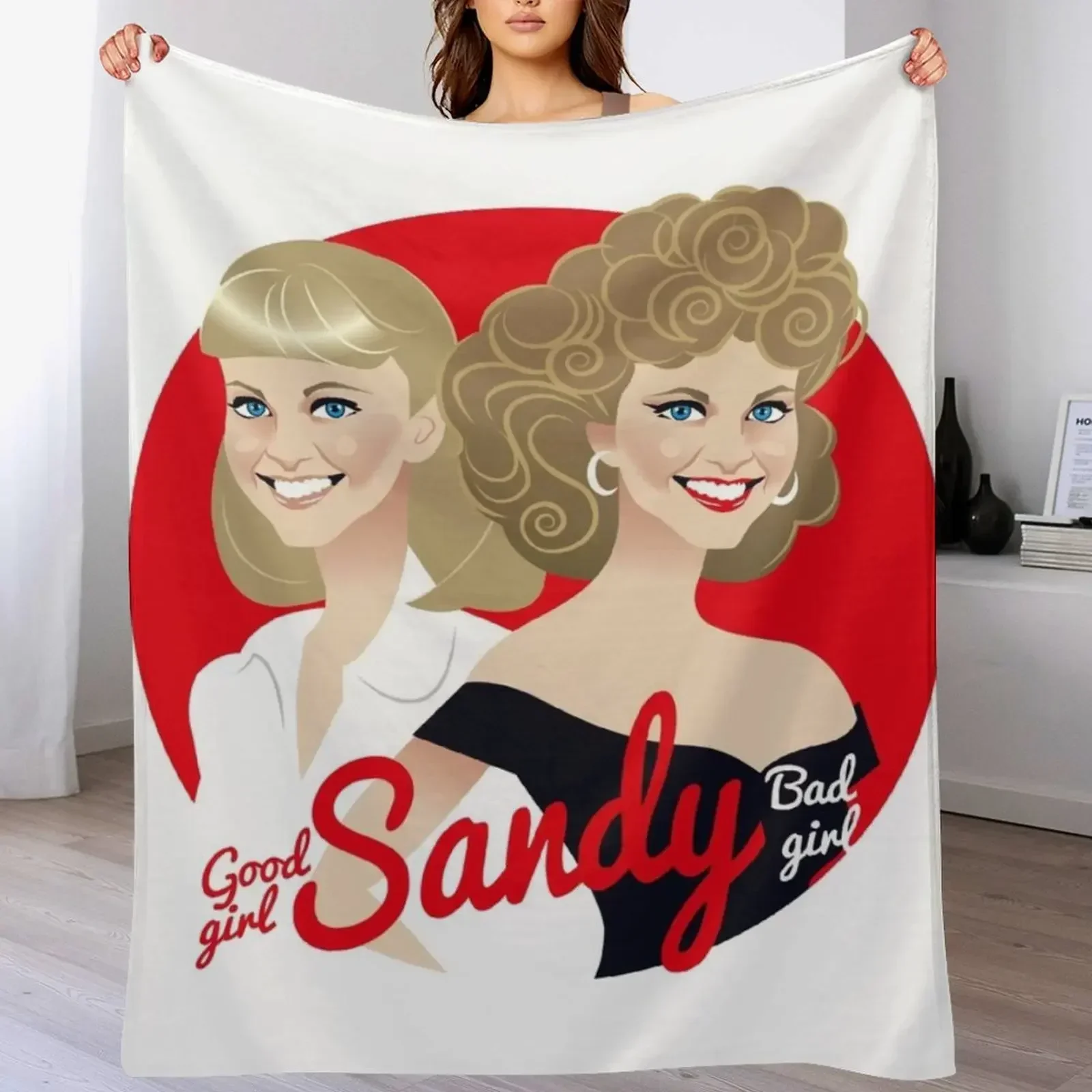 Good girl Sandy Bad girl selimut lempar tempat tidur Natal hadiah selimut