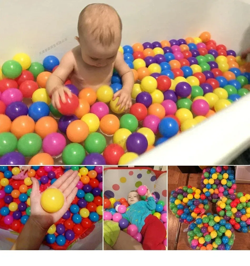 100 pçs bolas coloridas ecológicas 5.5cm bola de piscina de plástico macio engraçado bebê nadar pit brinquedo bolas ao ar livre crianças brinquedos jogos crianças