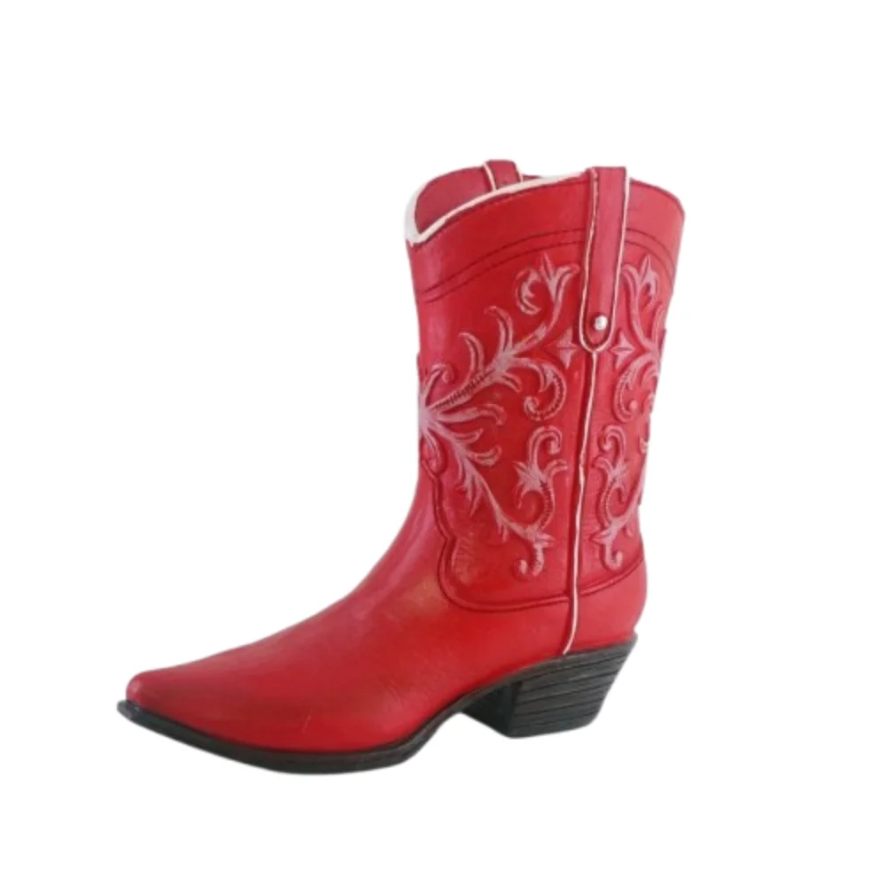 

Creative Unique Boot Shaped Vases Elegant Resin Boot Flower Pot Waterproof Handmade Flower Arrangement Pot Office Decor