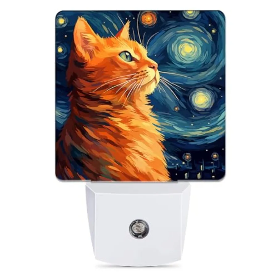 Night Light, Lonely Ginger Night Lights Plug into Wall Decor for Bedroom, Bathroom, Hallway, Kitchen, Dusk to Dawn Sensor Night