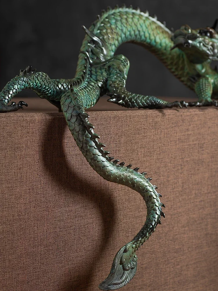 

Bronze Dragon Five Claws Golden Dragon Statue Crafts Living Room Desk Entrance Office Desk Home Decoration Relocation Gifts fact