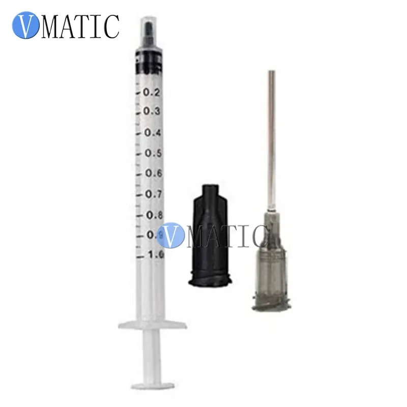 Free Shipping Plastic Syringe 1/3/5/10/20cc/ml With 16G 1.5\'\' 1-1/2 Inch Tubing Length Dispensing Needle Tips (not sterilized)