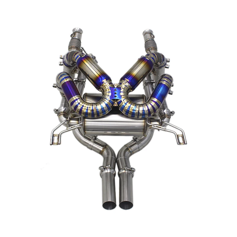 Custom SS304 Header Downpipe Titanium Catback For Lamborghini Murcielago LP640 V12 6.2 2007-2010 Original Valved Exhaust System