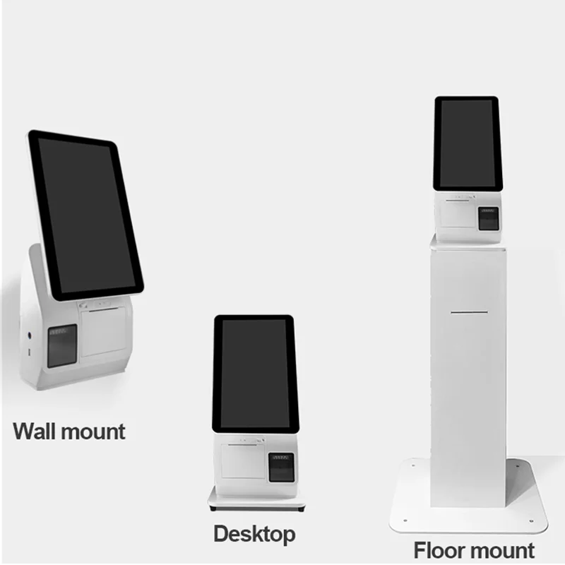 15.6 Inch Payment Kiosk Touch Screen Self Ordering Kiosk Wall-mounted Desktop Floor Mount Pos Machine Self Service Payment Kiosk