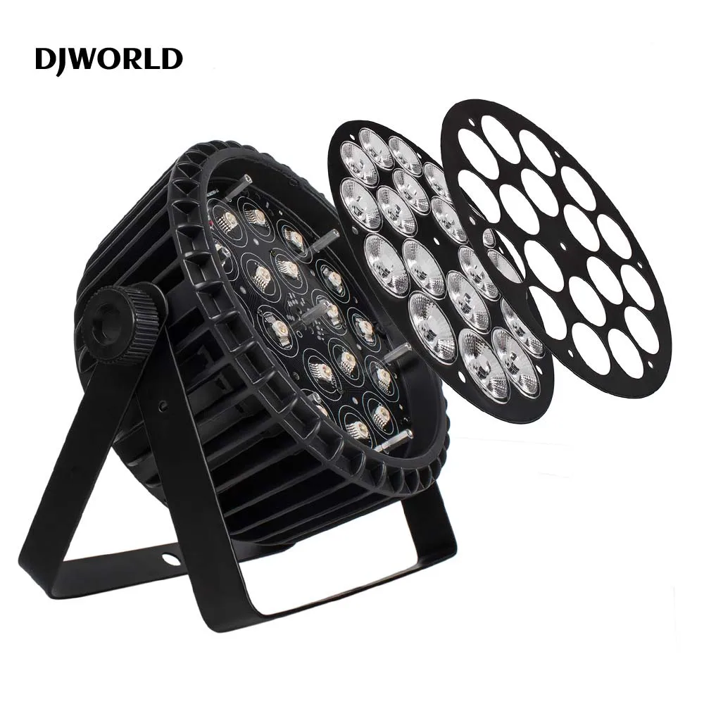 8PCS LED Flat Slim Par Light 18x18 RGBWA UV 6in1 Par Light DMX 512 Stage Light DJ Professional for DJ Disco Bar Party Lighting