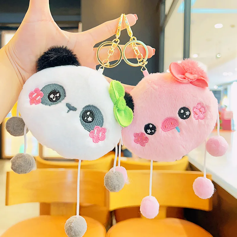 

Cartoon Cute Plushes Ball Zero Stuffed Animals Plush Wallet Schoolbag Small Hanging Decoration Kawaii Exclusive Design Gifts