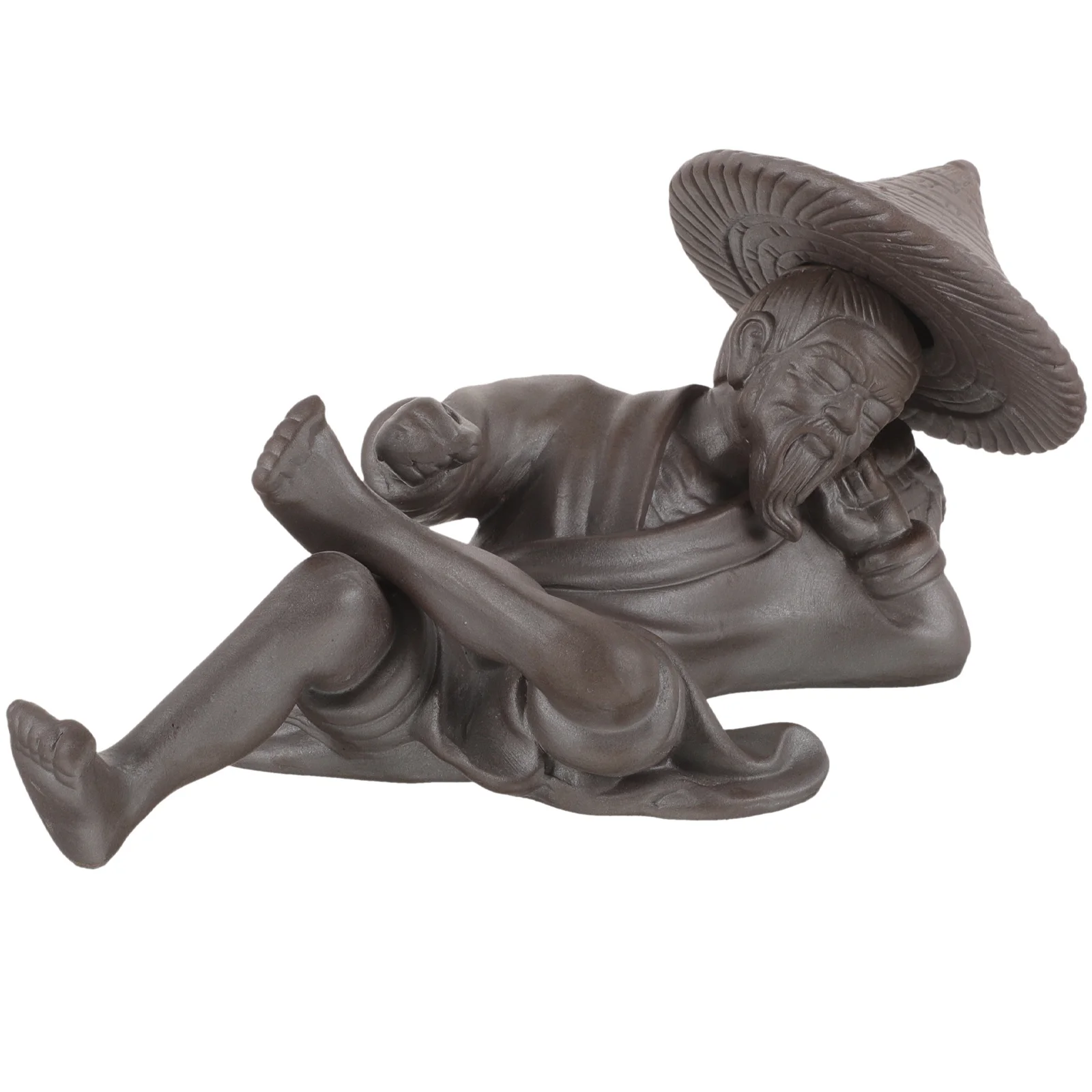 

Mini Fisherman Ceramic Sculpture Fine Craftsmanship Fish Tank Ornament Bonsai Micro Landscape Home Decor Accessory