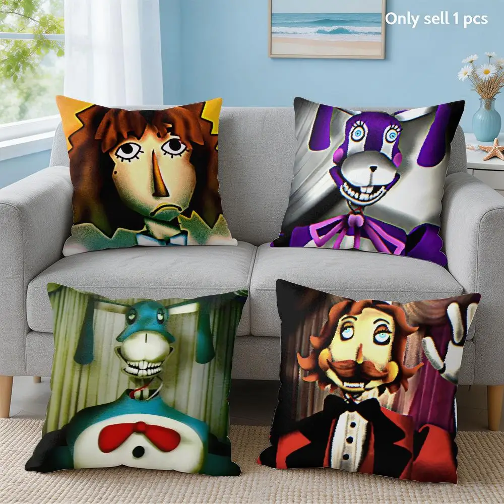 cartoon The W-Walten Files Cushion Cover Soft Short Plush Throw Pillow Cover Hidden Zipper Cutecore Sofa Bedroom Home Decor