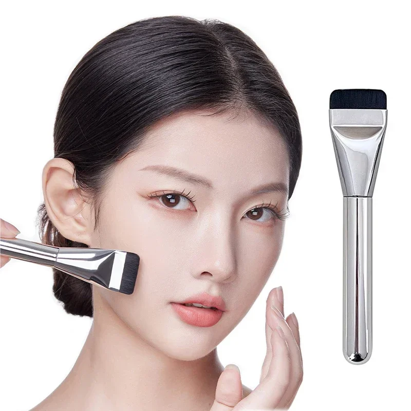 

1PC Ultra Thin Foundation Brush Lightweight Face Contour Brush Flat Blending Brush Foundation Cream Makeup Brushes Make Up Tools