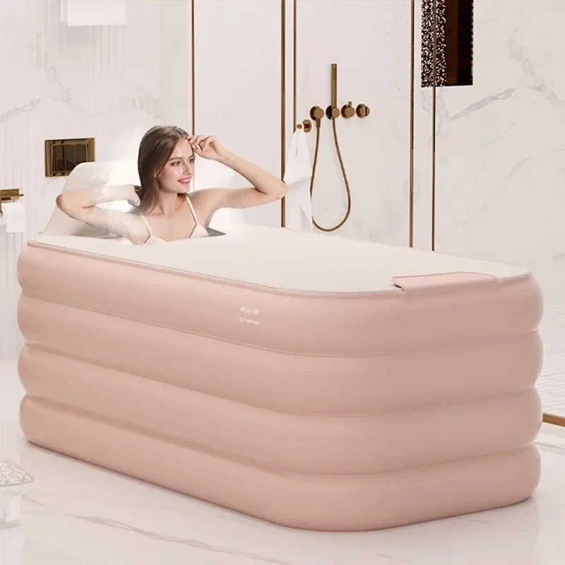 Adult Portable Bathtub Folding Body Sauna Shower Steam Inflatable Whirlpool Bathtub Simple Baignoire Bathroom Supplies