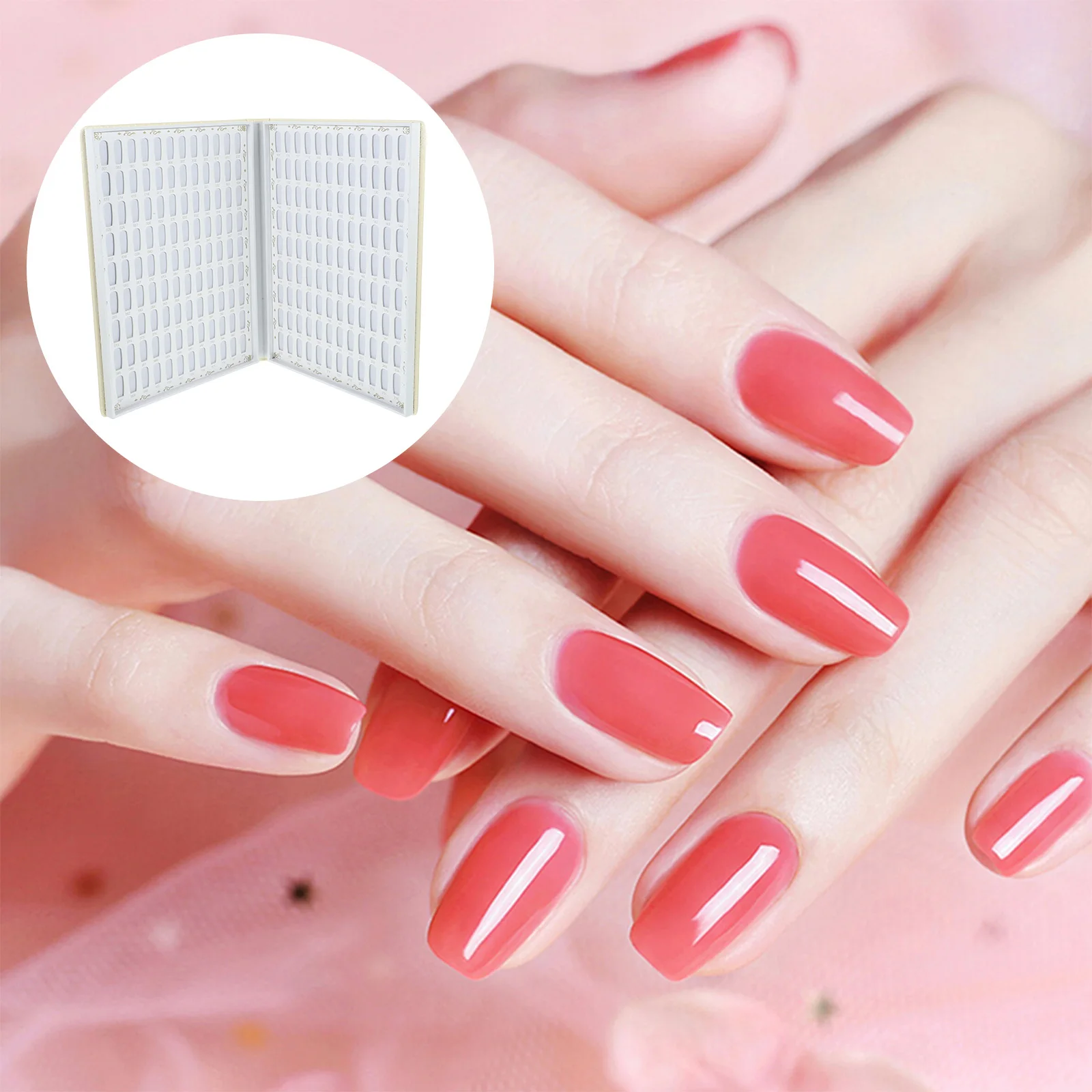 

216 Colors Card Book Gel Polish Nail Sample Display Practice Board False Nails Tips Chart Palette