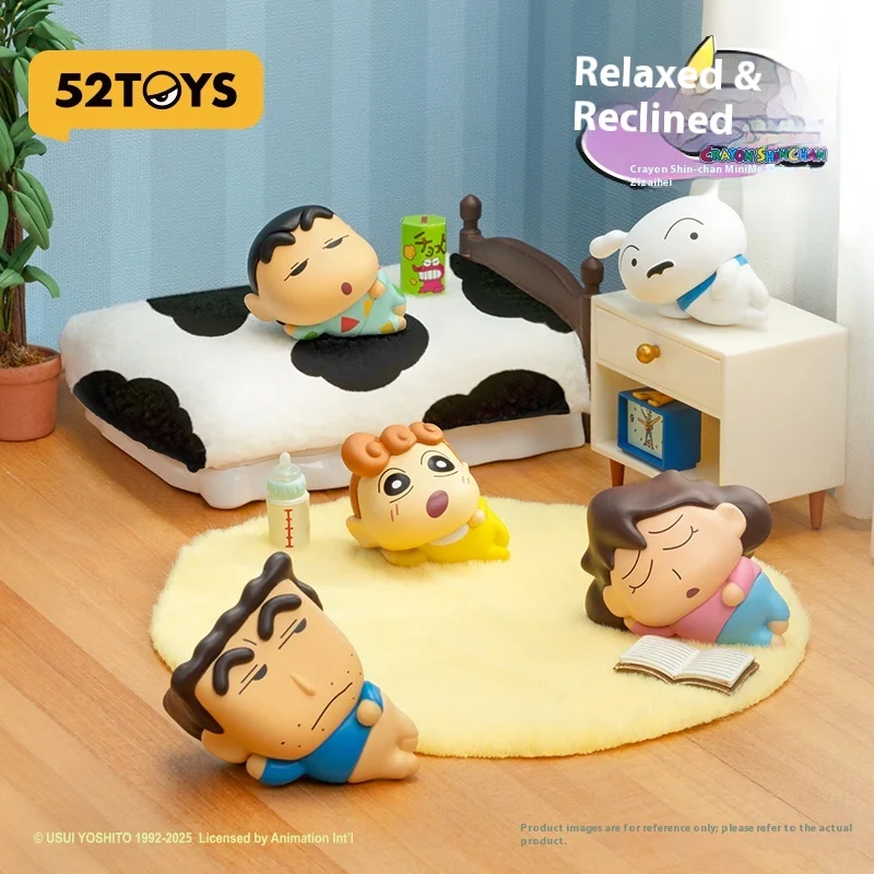 

52TOYS Crayon Shin chan MiniMe Free Lying Flat Blind Box Cute Nut Nose Gage Blind Bag Trendy Play Ornament Подарок милый