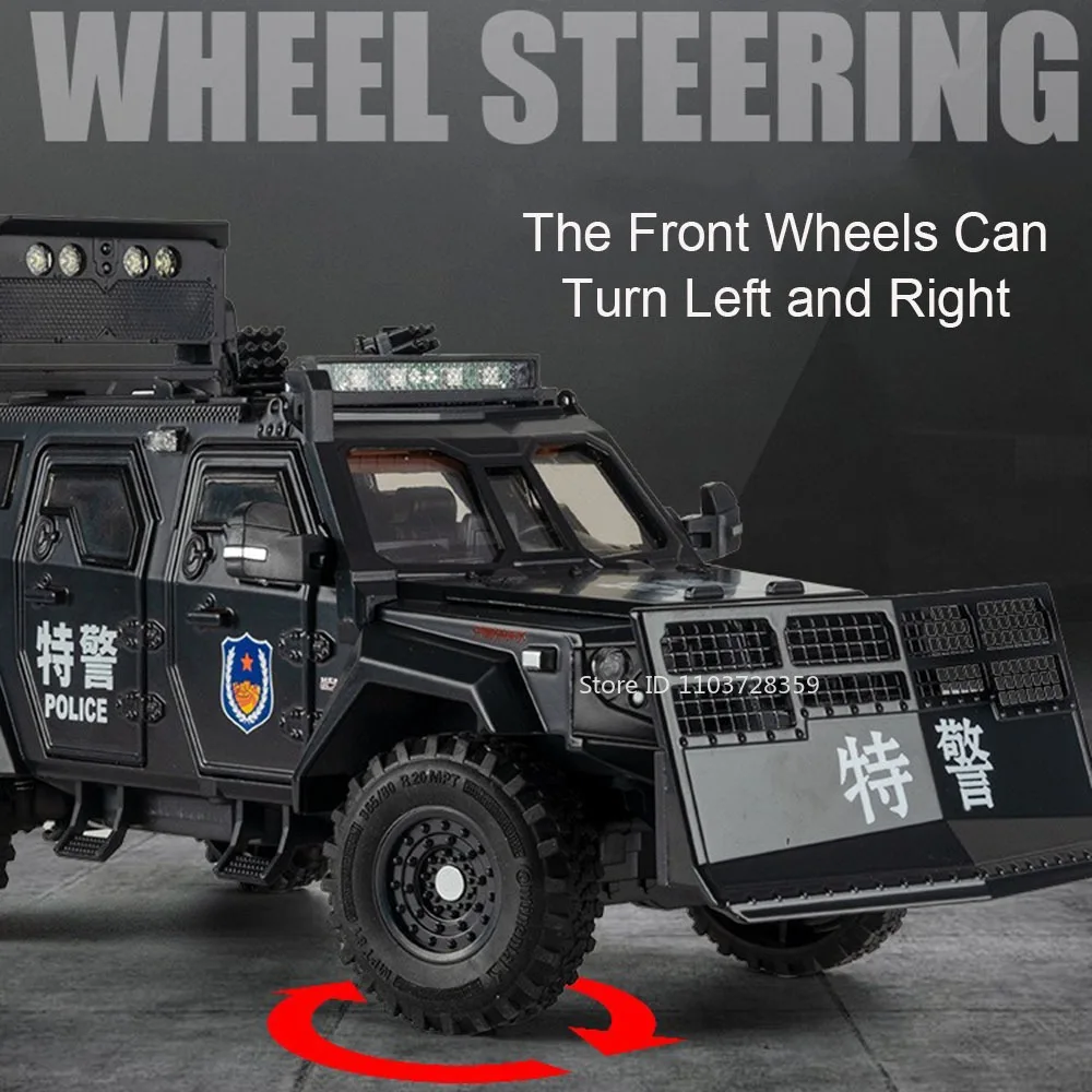 1:24 Spinosaurus Sabertooth Armored Vehicle Model Toys Alloy Diecast Sound Light Doors Opened Pull Back for Boys Festival Gifts