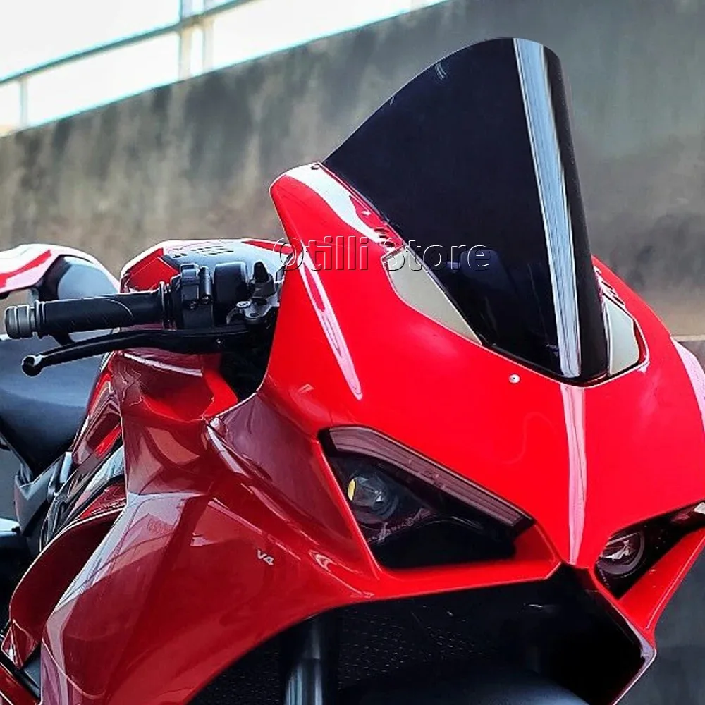Bild 4: Double Bubble Racing Windschutzscheibe für DUCATI PANIGALE V4 V4S 2020 2021 2022 2023 2024 Acryl-Scheibe Windabweiser