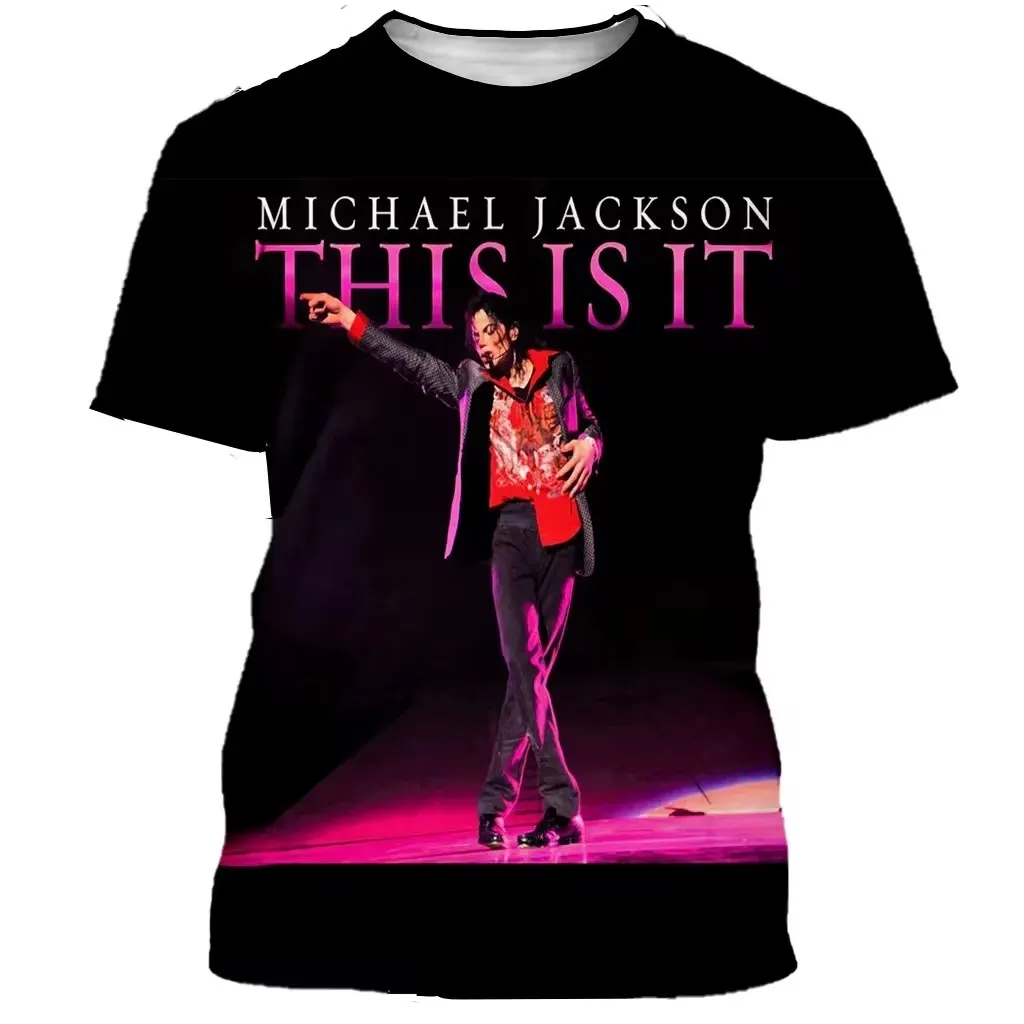 

Michael Jackson Summer T Shirt Fashion 3D Printed T-shirts Harajuku Style Oversized Fans T-shirt Casual Hip Hop Streetwear Tops