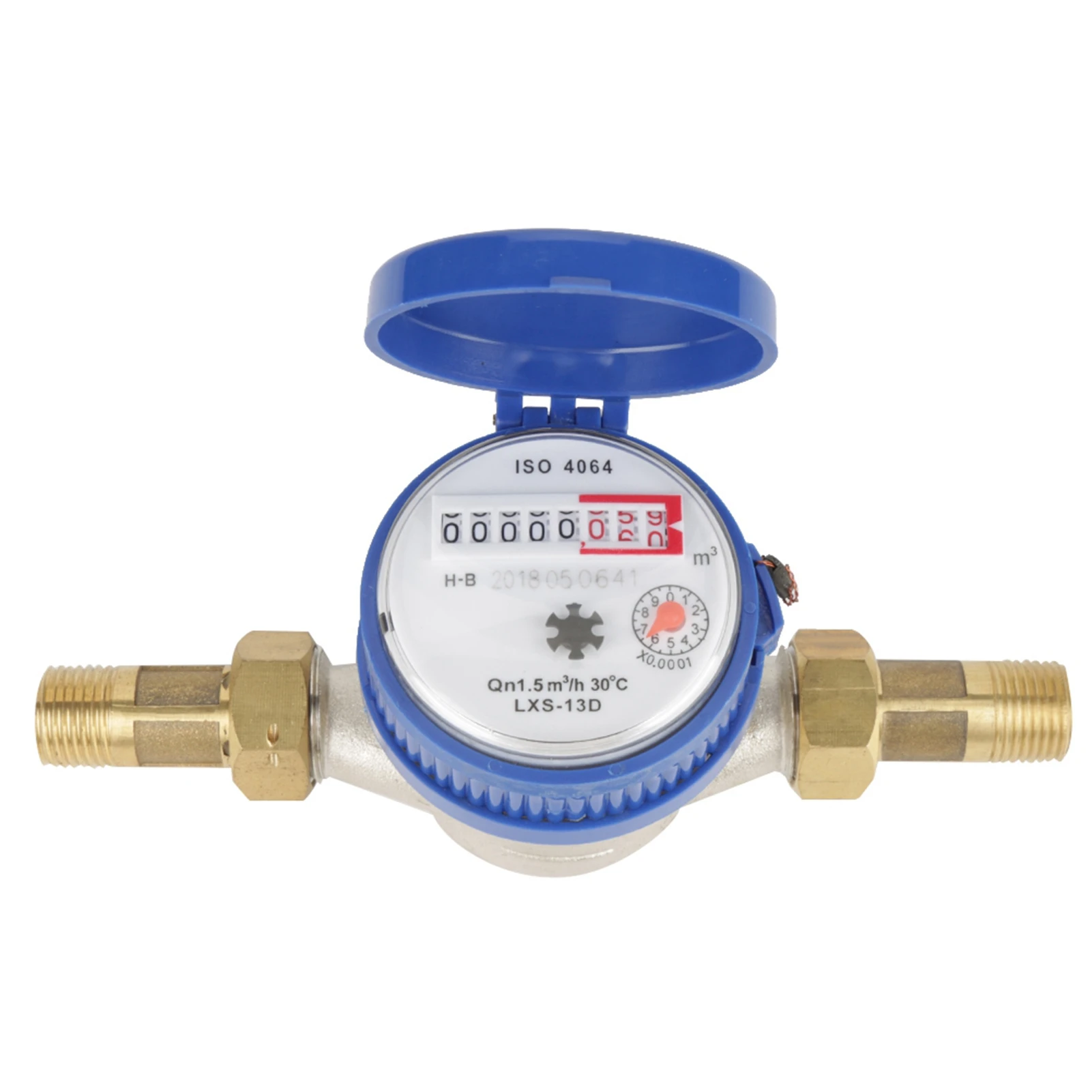 15mm 1/2 Inch Cold Water Meter with Fittings for Garden & Home Usage