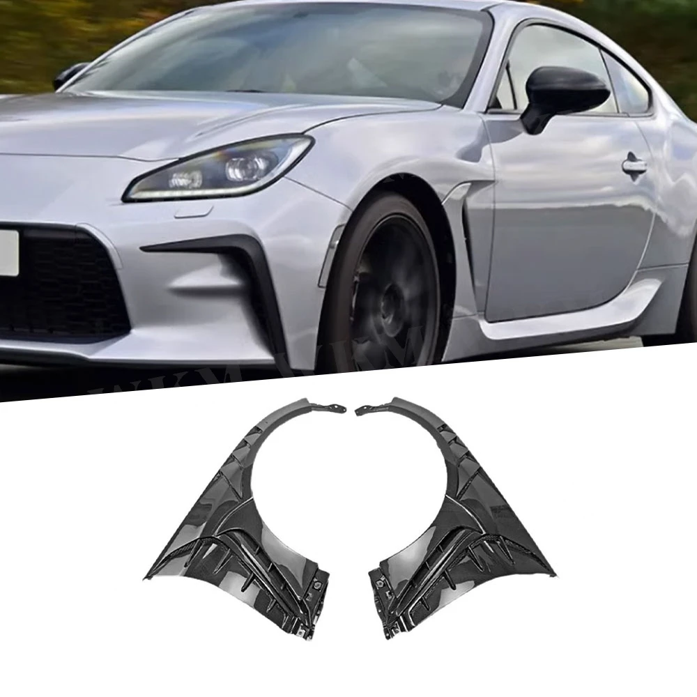 

2PCS Carbon Fiber Front Bumper Sider Fender For Toyota GR86 Subaru BRZ 2021+ Car Fender Flares Wheel Eyebrow Protector Body Kit