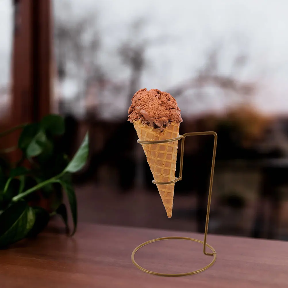 

2Pcs Ice Cream Rack Metal Stand for Cone Holder Sushi Rolls Display Baking Cooling Rack Desktop Organizer Iron Support