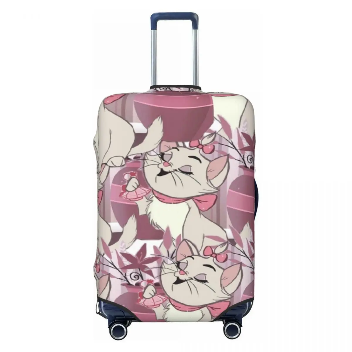 

Custom The Aristocats Luggage Cover Protector Cute Marie Cartoon Cat Travel Suitcase Covers for 18-32 Inch