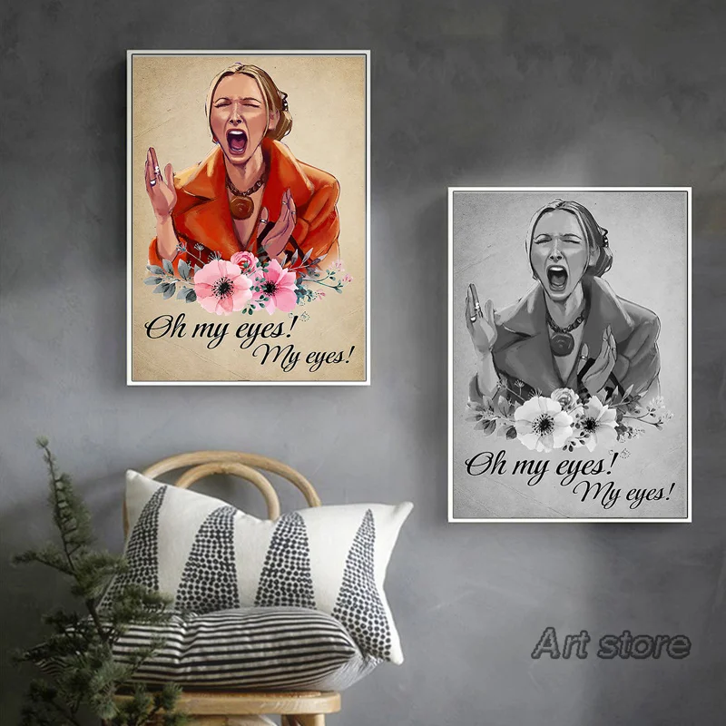 Oh My Eyes Poster Phoebe Buffay Friends TV Show Retro Wall Art Prints Canvas Painting Home Salon Living Room Decor Mural Picture