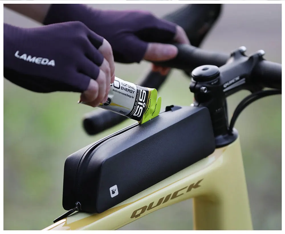 Rhinowalk Fahrrad-Oberrohrtasche, wasserdichte Frontstoßstangenbox mit Schraube und Riemenbefestigung, MTB-Rennrad für städtische Reiten und Rennen – Detail 4