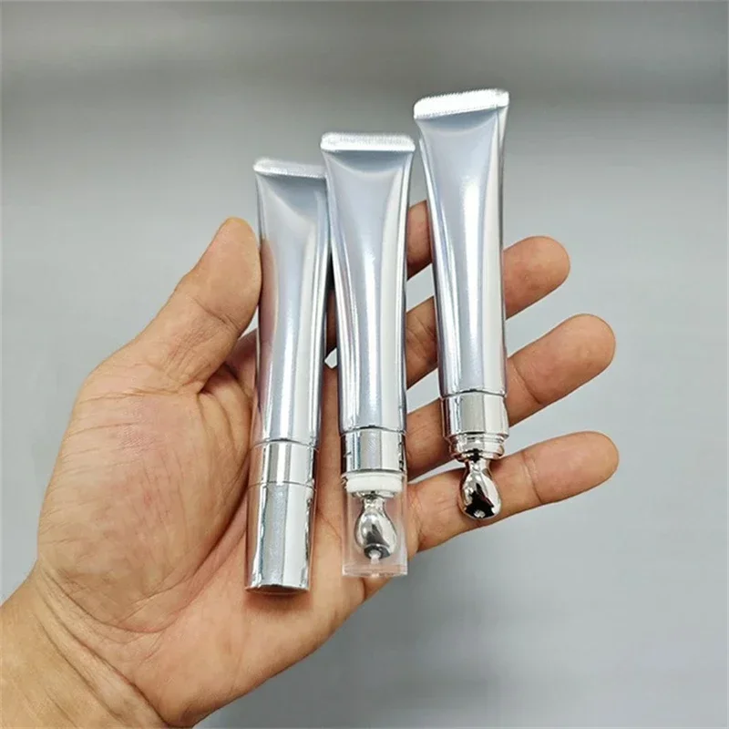 20ml Gold Soft Tube with Metal Massage Head for Eye Lotion Empty Tube for Cosmetic Product Wholesale High-end Customizable