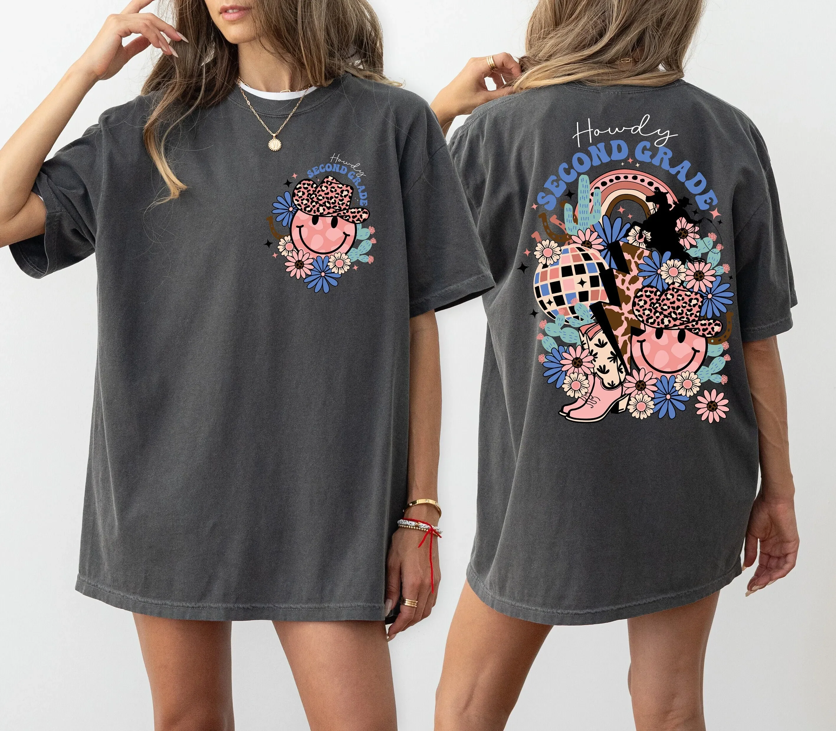 Comfort Colors Howdy Teacher T Shirt Cowgirl Back To School Western Second Grade Retro