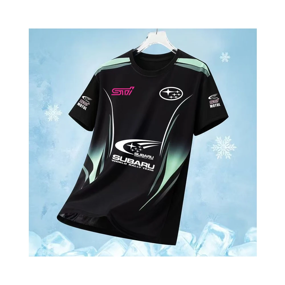 

SUBARU3d printed sports short sleeved round neck new sports quick drying loose running breathable top casual short sleeved shirt
