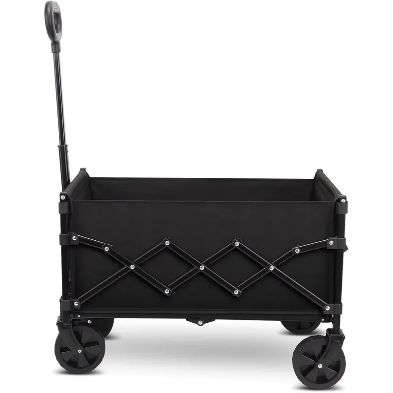 Heavy Duty Collapsible Garden Wagon Portable Utility Cart for Camping Shopping Outdoor Sports Folding Hand Truck with Large