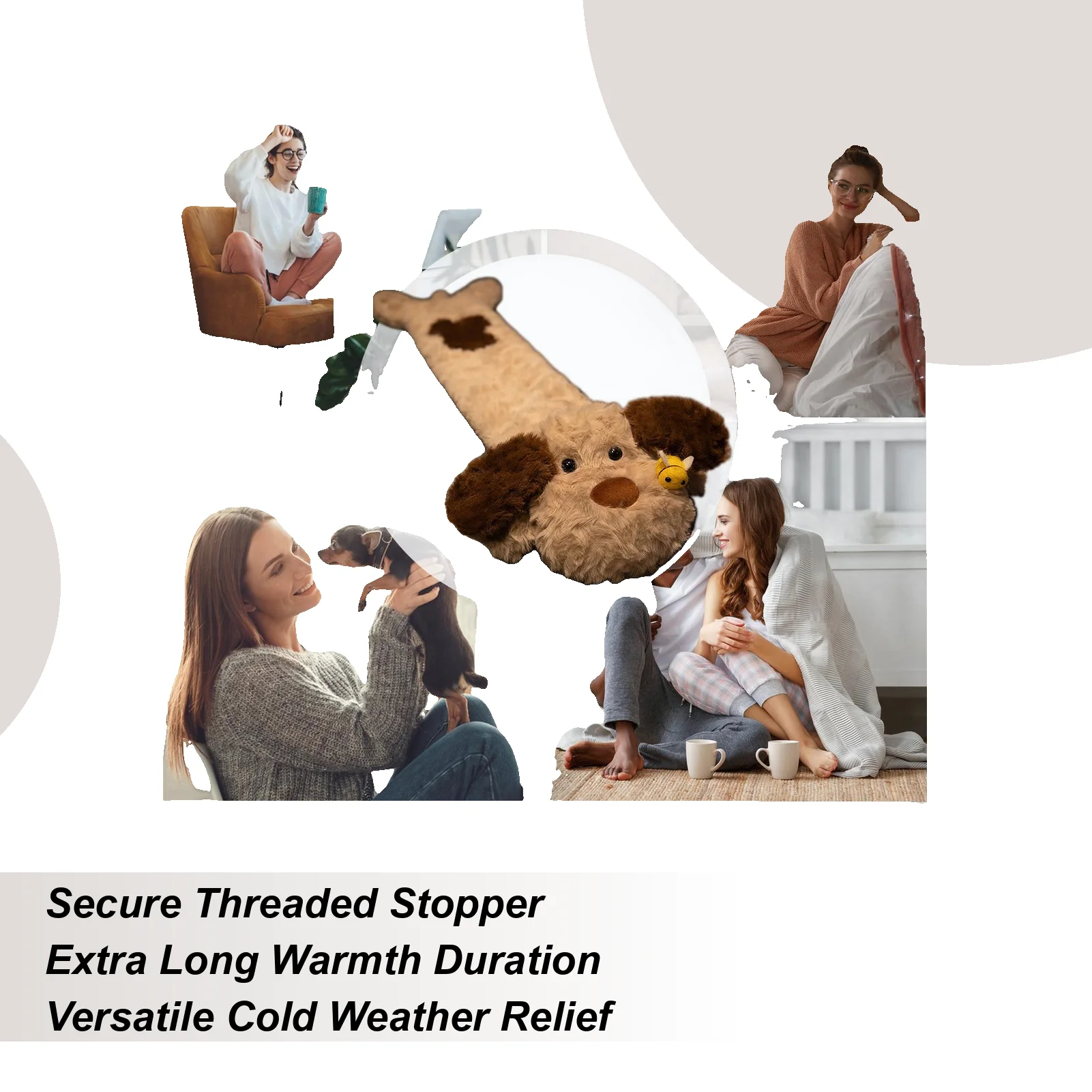 

Rubber Hot Water Bag 29.5 Inch Long Rubber Plush Bee Dog Warming Supplies Hot Water Pack For Home Offices School Outdoor Travel