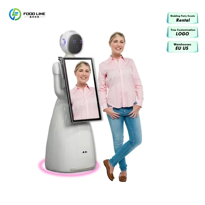 Customized  Camera Compatible 32 Inch Robot Photo Booth for Individuals Groups