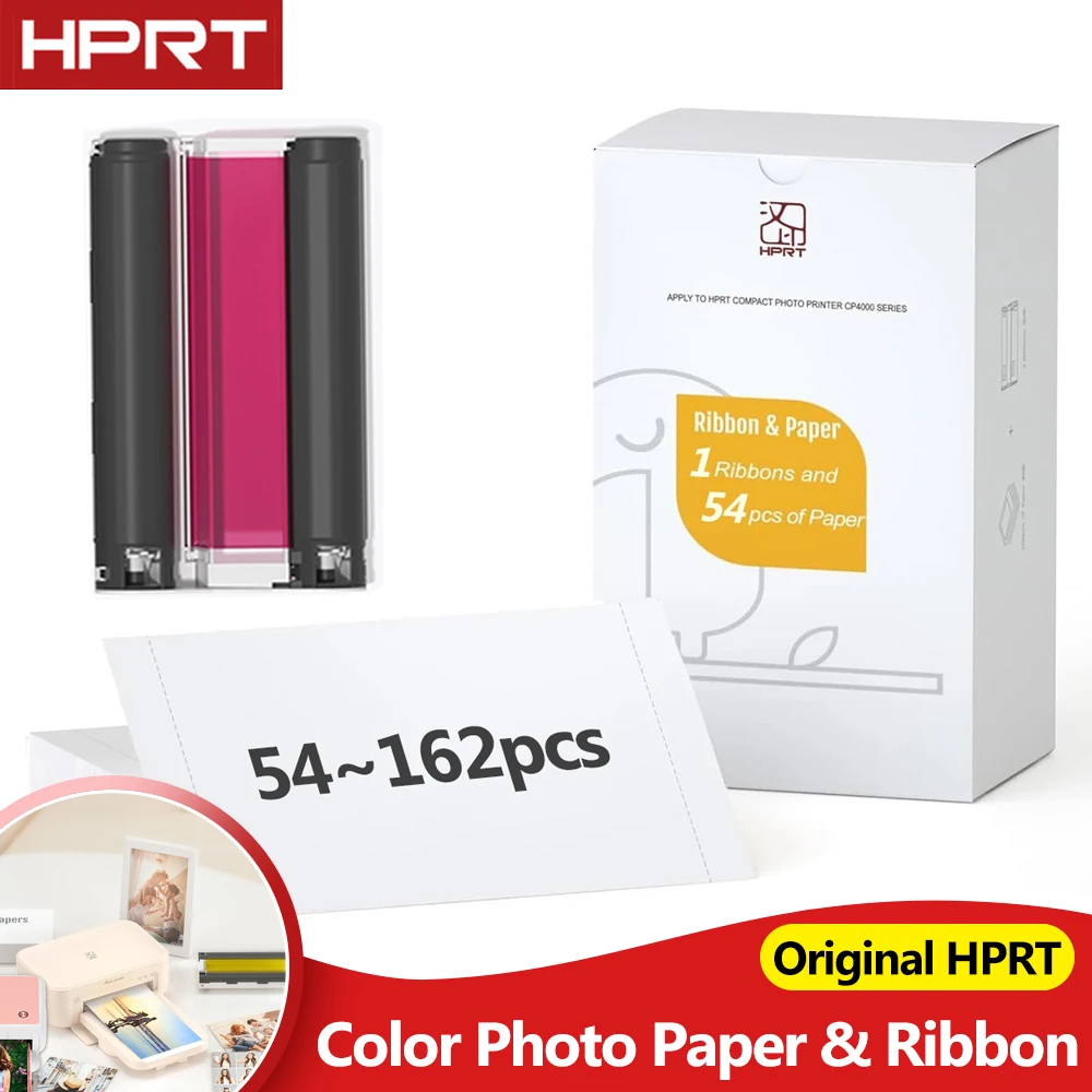 Original HPRT Color Photo Paper, 4x6-inch Photo Paper, Ribbon Sublimation For CP4000L CP4100 Color Photo Printer