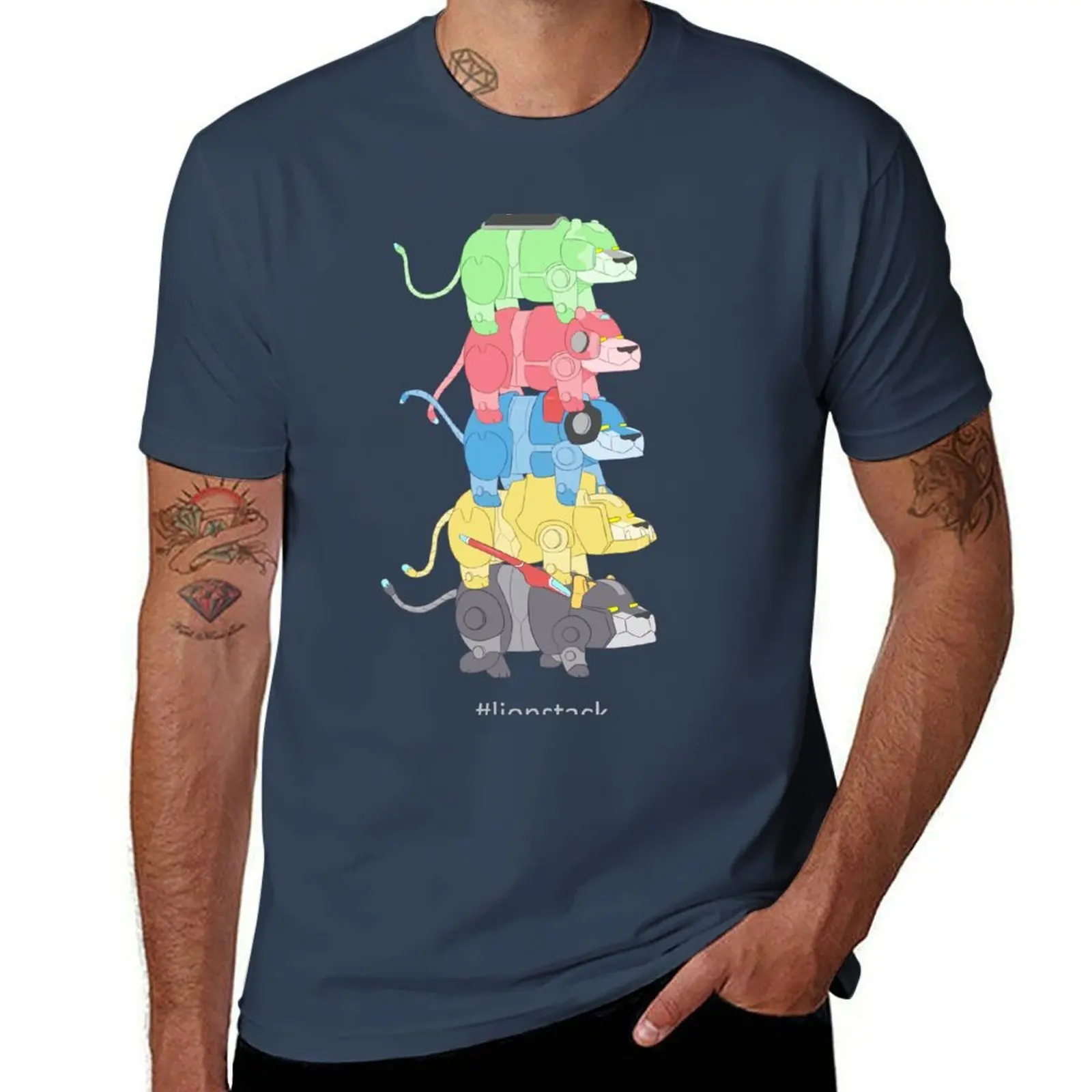 

Lion Stack T-Shirt t shirt man cotton g man t shirts for men T-Shirt