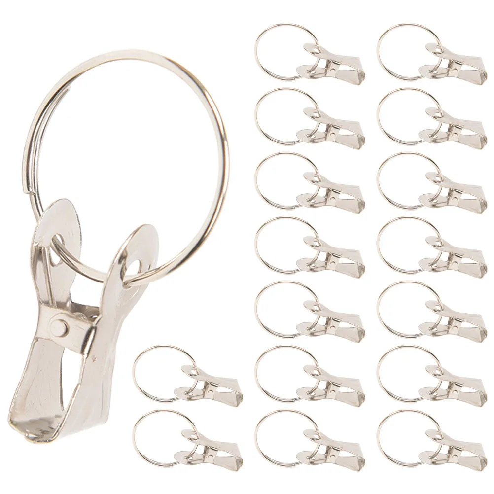 

50Pcs Iron Curtain Clip Rings Long-Lasting Easy to Use for Various Curtains Curtain Clip Drapery Rings with Clips