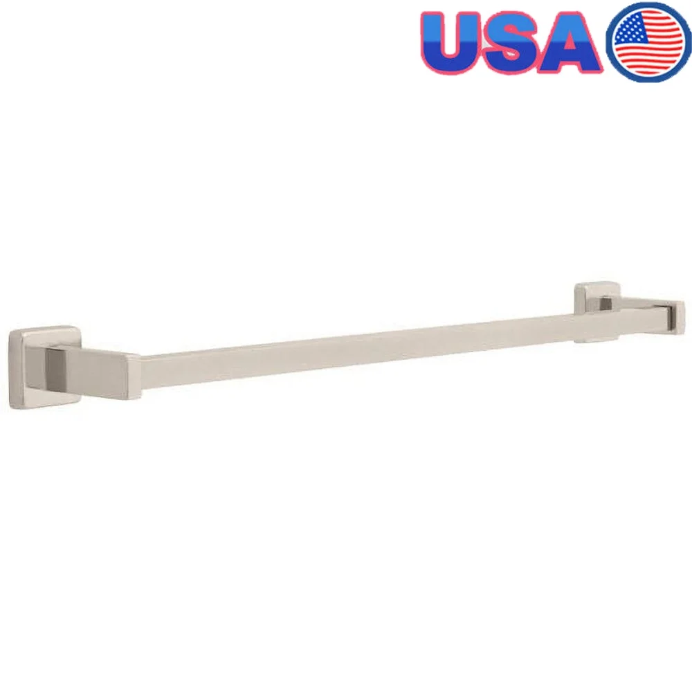 

24-дюймовый вешалка для полотенец из нержавеющей стали, устойчивый к ржавчине, быстрая установка, аксессуар для ванны, устойчивый к коррозии, простой дизайн, фурнитура