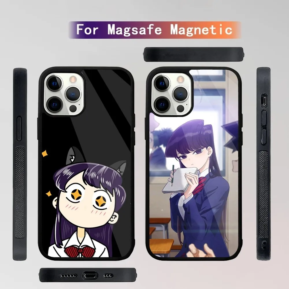 Anime K-Komi Shouko Phone Case For iPhone 16,15,14,13,12,11,Plus,Pro,Max Mini Magsafe Magnetic Wireless Charging