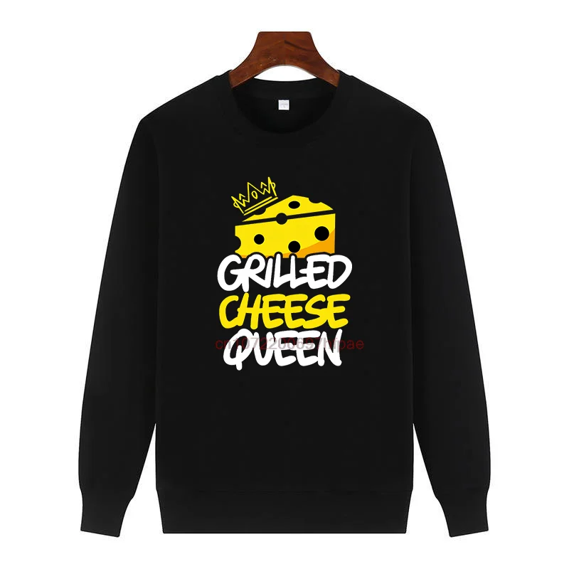 Fashion Crew neck fleece pullover Grilled Cheese Queen Funny Graphic Sweatshirts Sweater New In Sweatshirts Men's Winter Sweater