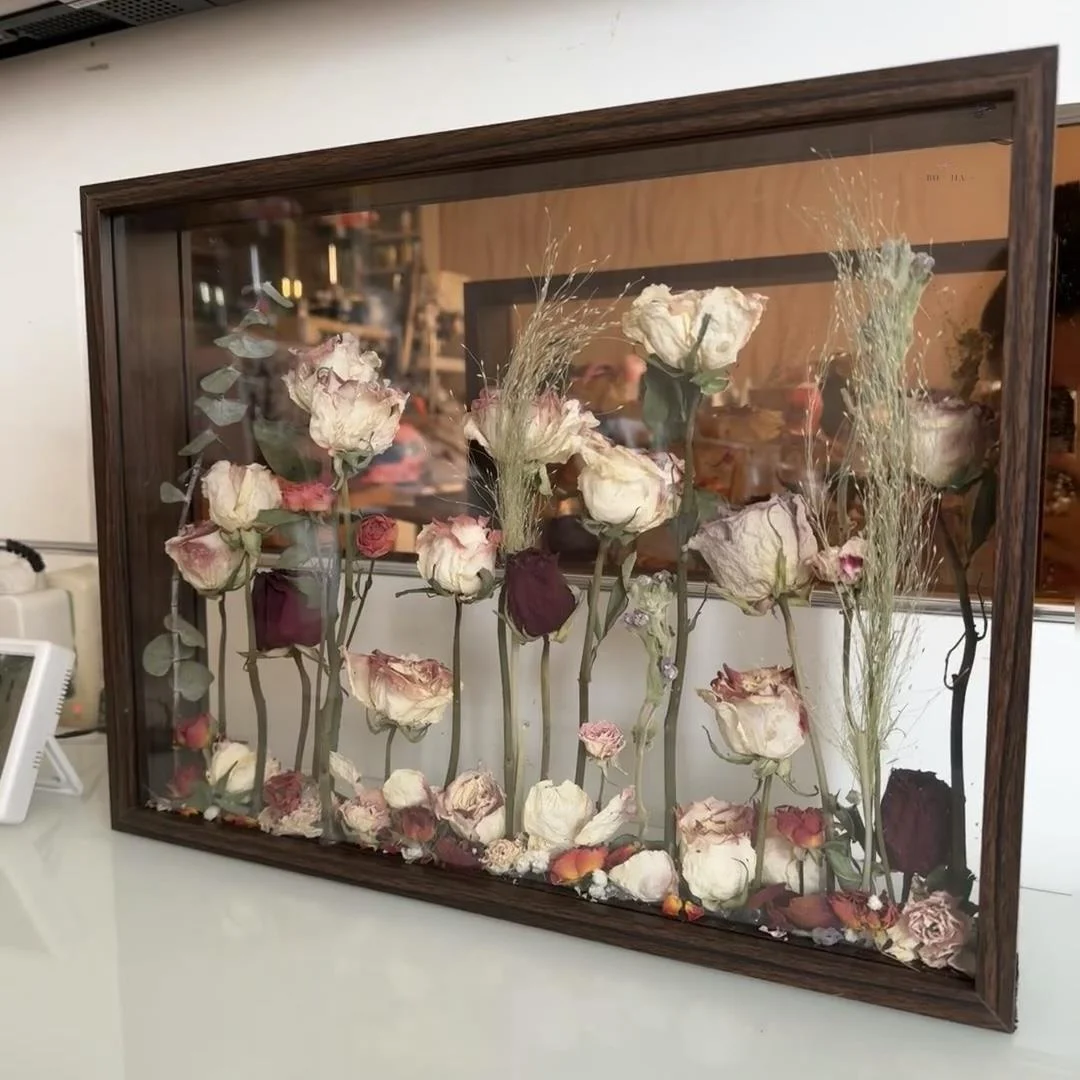 

Акриловая рамка для сухоцветов Eternal Flower с двусторонним прозрачным окошком, декоративное украшение, подарок