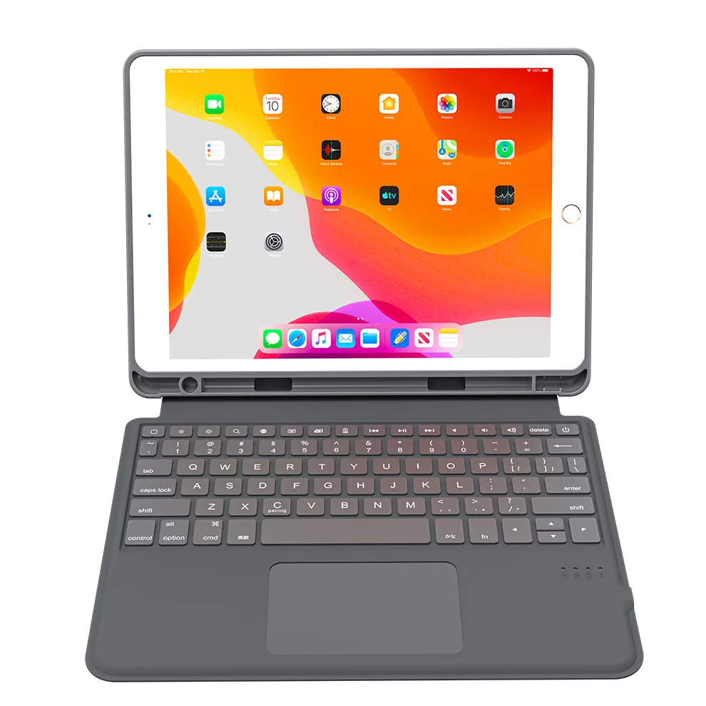 Bluetooth Keyboard 10.2 Inch 10.5 Inch Tablet Case with Touchpad for iPad 3rd Generation